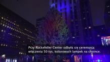 Najsłynniejsza choinka świata już świeci przy Rockefeller Center w Nowym Jorku