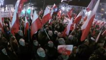 Manifestacja PiS w Warszawie w 35. rocznicę stanu wojennego