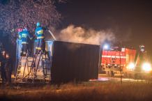 Pożar w kontenerze. Ciężarówka przewoziła złom (FOTO)