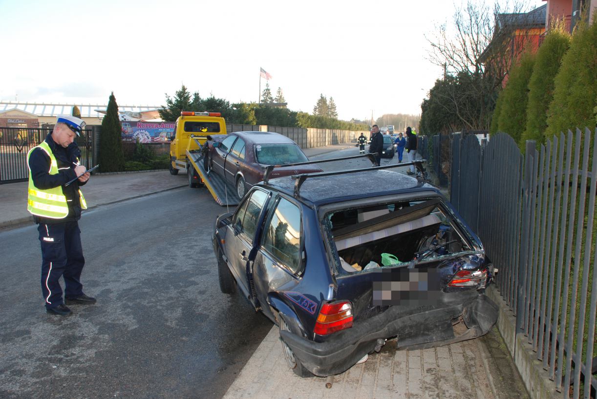 Wypadek drogowy w Kościerzynie