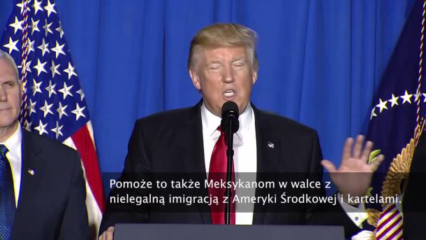 "Pomoże to także Meksykanom". D. Trump podpisał dekret o budowie muru na granicy
