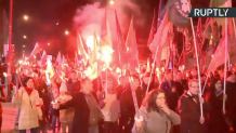Środowiska narodowe uczciły pamięć o Żołnierzach Wyklętych marszem z pochodniami ulicami Warszawy