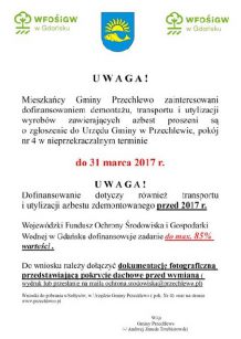 Są fundusze na utylizację azbestu w Przechlewie