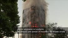 Płonie wieżowiec w Londynie. Co najmniej 30 osób zostało rannych