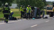 Tragiczny wypadek w Kościanie. Zginęła jedna osoba, dziecko zabrane helikopterem do szpitala