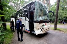 Kolizja dwóch autobusów w Nowosiółkach na DK 25 (FOTO)