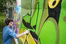 Powstaje nowe graffiti w Parku 1000-lecia 