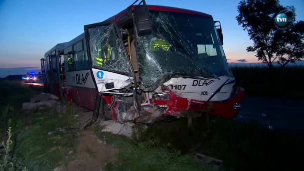 16 rannych w wypadku autobusu na Dolnym Śląsku