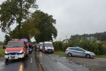 Wypadek w Małym Klinczu k/Kościerzyny. Ranne są dwie osoby