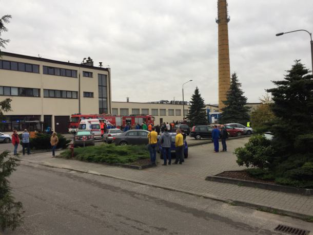 Pożar w zakładzie stolarskim w Czersku