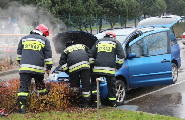 Pożar samochodu w Chojnicach (FOTO)