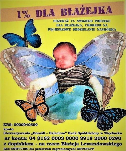 Potrzebna jest pomoc dla małego Błażeja Lewandowskiego z Komierowa w gminie Sęp&oacute;lno