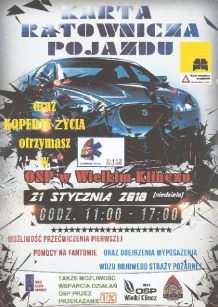 Strażacy ochotnicy z Wielkiego Klincza k. Kościerzyny będą rozdawać Karty Ratownicze Pojazdu
