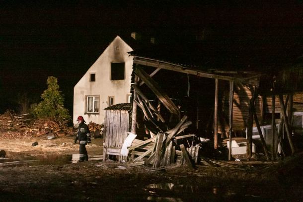 Pożar domu jednorodzinnego w Młynkach, w gminie Czersk (FOTO)