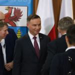 Prezydent Andrzej Duda podczas spotkania w Brusach. Fot. W. Piepiorka