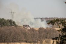 Pożar w Sępólnie. Spłonął młodnik i kilka ha traw