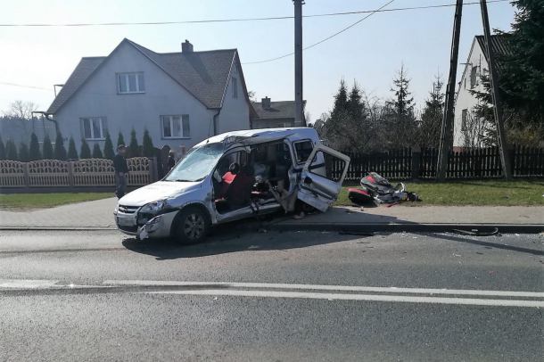 Jedna osoba została ranna w wypadku na drodze krajowej nr 25 w Sępólnie Krajeńskim