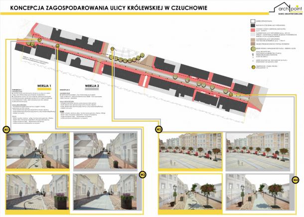 Są już gotowe dwie koncepcje zagospodarowania głównego deptaka w Człuchowie