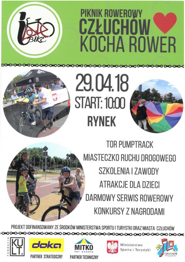 W Człuchowie odbędzie się dziś (29.04) piknik rowerowy