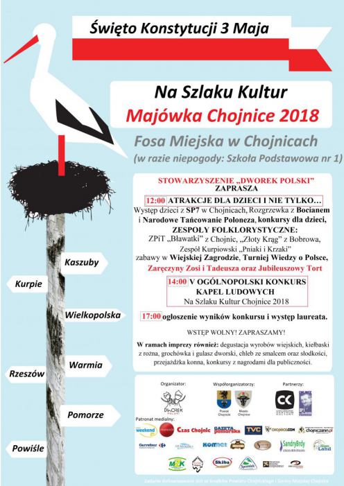 Stowarzyszenie Dworek Polski zaprasza na świętowanie 3 maja w Chojnicach