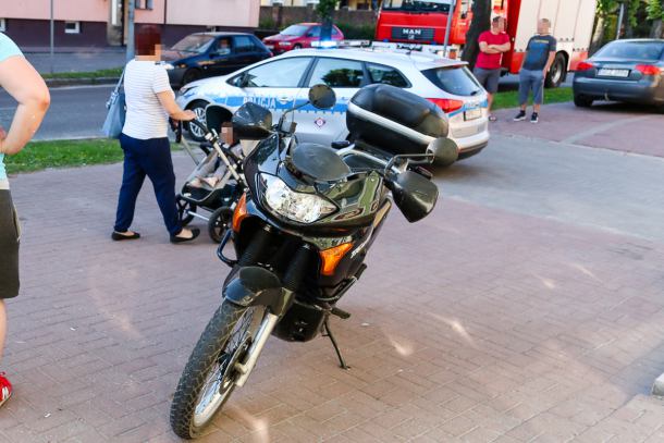 Zderzenie dwóch samochodów osobowych i motocykla w Człuchowie