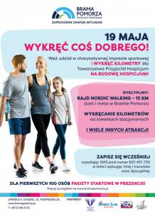 Akcja charytatywna w galerii w Lipienicach k/Chojnic. Za każdy kilometr złotówka dla hospicjum