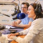 Maciek i Kasia Marczewscy w studiu Weekend FM. Fot. A. Jażdżejewski