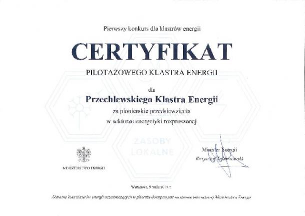 W Przechlewie powstał "Klaster energii"