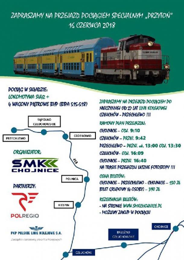 Przejazd pociągiem do Przechlewa po nieczynnej linii kolejowej