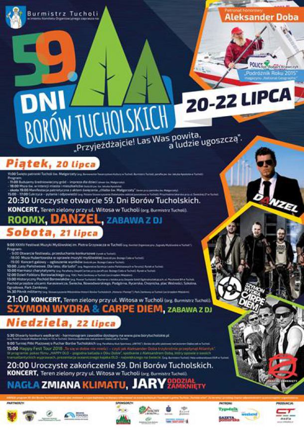 Dziś drugi dzień obchodów Dni Borów Tucholskich. Zagra Szymon Wydra & Carpe Diem