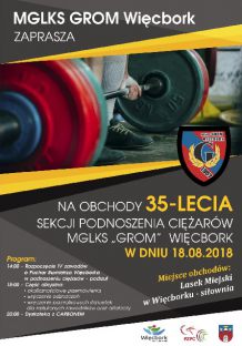Sekcja podnoszenia ciężarów Gromu Więcbork obchodzi jubileusz 35-lecia