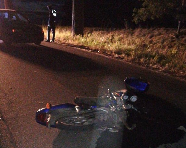 Zderzenie motoroweru z samochodem osobowym w gminie Przechlewo