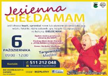 W Kościerzynie dziś (6.10 ) kolejna edycja Jesiennej Giełdy Mam