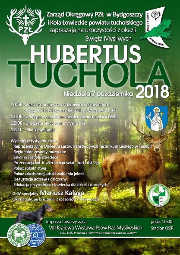 Okręgowe obchody "Hubertusa" już jutro (7.10) w Tucholi