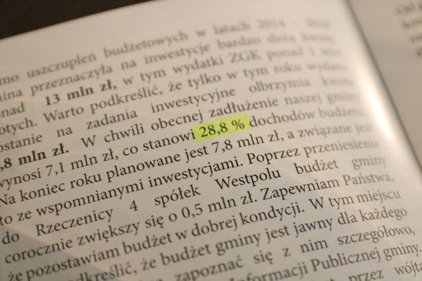 Sprawa publikacji zaniżonego wskaźnika zadłużenia gminy Rzeczenica trafiła do prokuratury