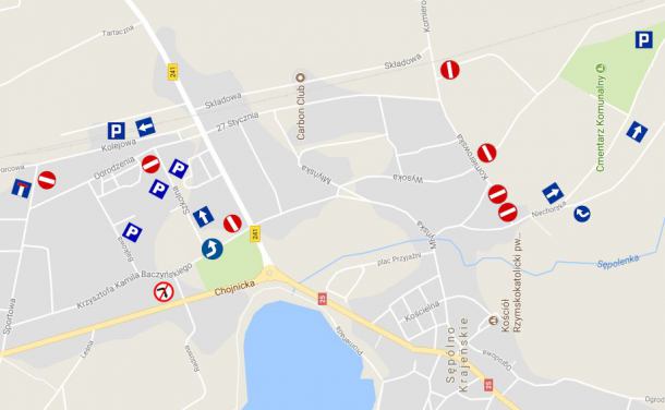 Zmiany w organizacji ruchu drogowego wokół cmentarzy w Sępólnie Krajeńskim