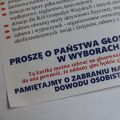 Takie stwierdzenie znalazło się na ulotkach kandydatów do Rady Gminy Człuchów. Fot. Wojciech Piepiorka