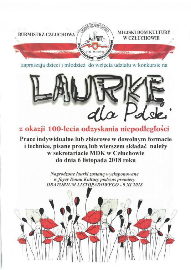 Konkurs z okazji 100-lecia odzyskania niepodległości w Człuchowie