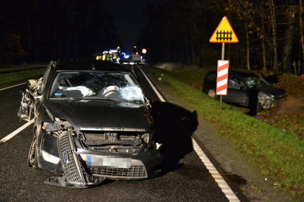 Kierowca koparki oskarżony o spowodowanie karambolu pod Człuchowem