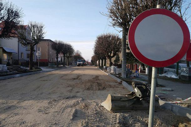 Budowa ulicy Żwirki i Wigury w Chojnicach zakończy się później, niż zakładano
