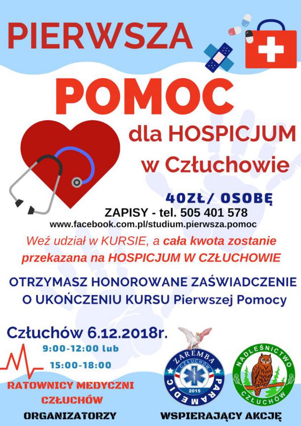 Niecodzienna akcja człuchowskich ratowników - pierwsza pomoc dla hospicjum
