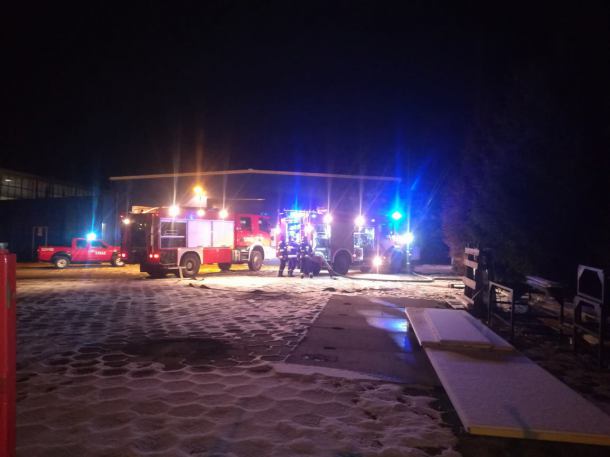 Pożar pomieszczenia lakierniczego w Sępólnie Krajeńskim