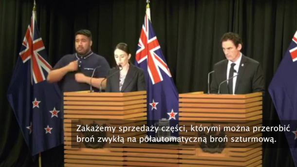 Premier Nowej Zelandii zapowiada wprowadzenie zakazu broni automatycznej i szturmowej