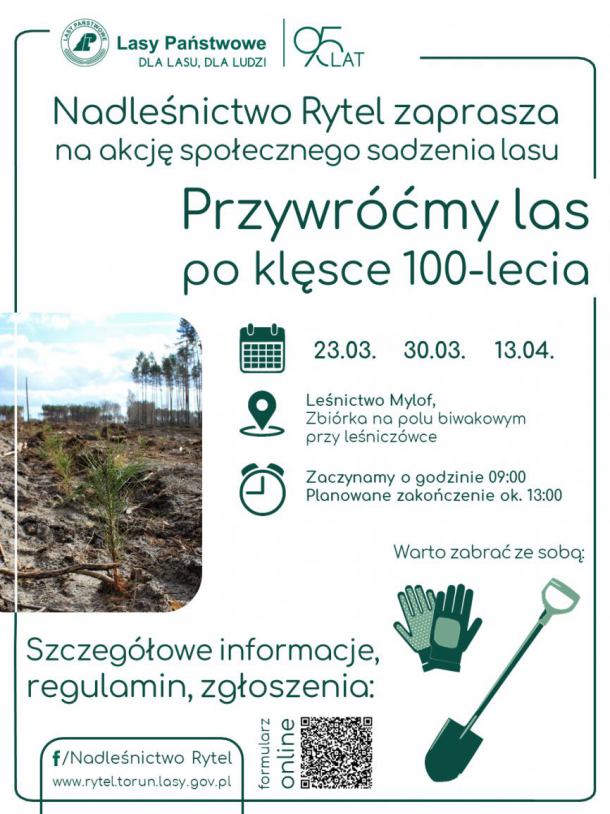 "Przywróćmy las po klęsce 100-lecia". Jutro w leśnictwie Mylof sadzenie lasu
