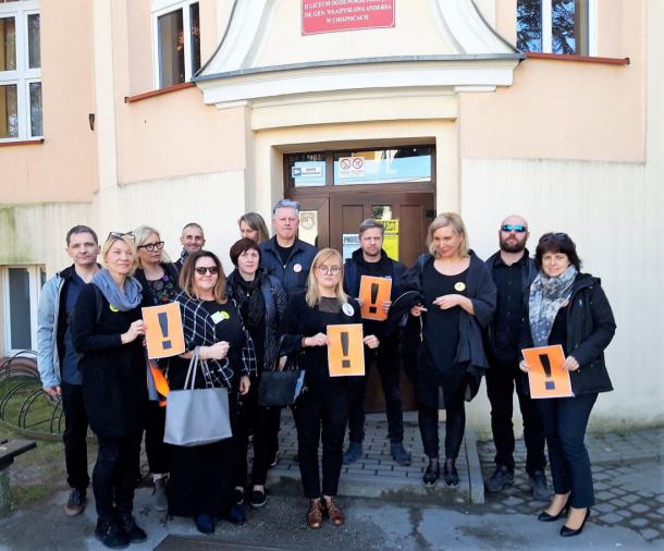 Wdowa po prezydencie Gdańska Pawle Adamowiczu wsparła strajkujących nauczycieli z Chojnic
