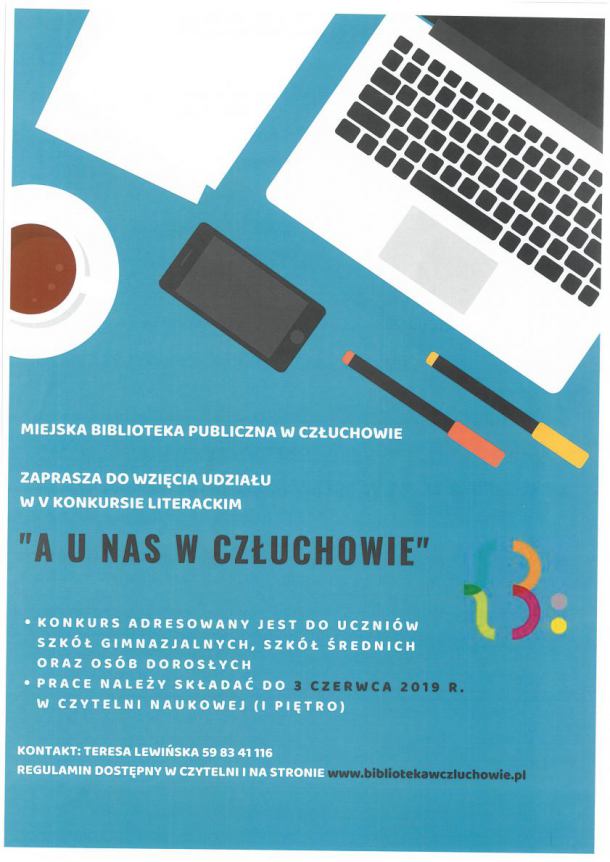 Konkurs literacki "A u nas w Człuchowie" ogłoszony po raz piąty