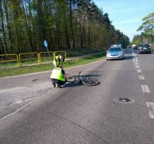 Potrącenie rowerzysty w Klawkowie