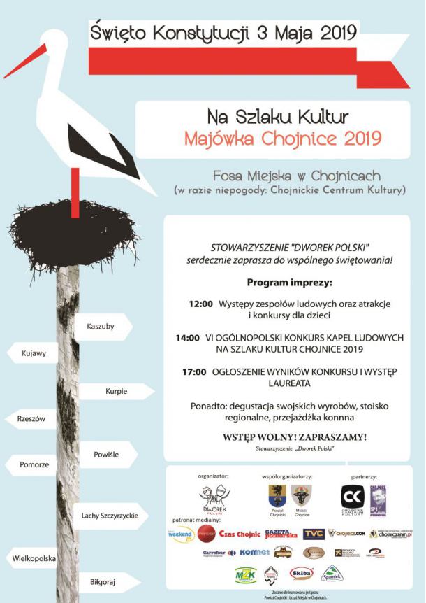Dziś w Chojnickim Centrum Kultury Majówka Chojnice 2019 "Na szlaku kultur"