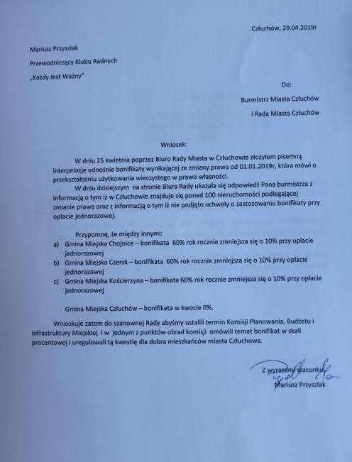 Radny chce bonifikaty dla mieszkańc&oacute;w przekształcających użytkowanie wieczyste w prawo własności