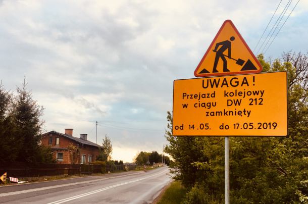 Od wtorku zamknięty przejazd kolejowy w Nieżychowicach na drodze wojewódzkiej nr 212